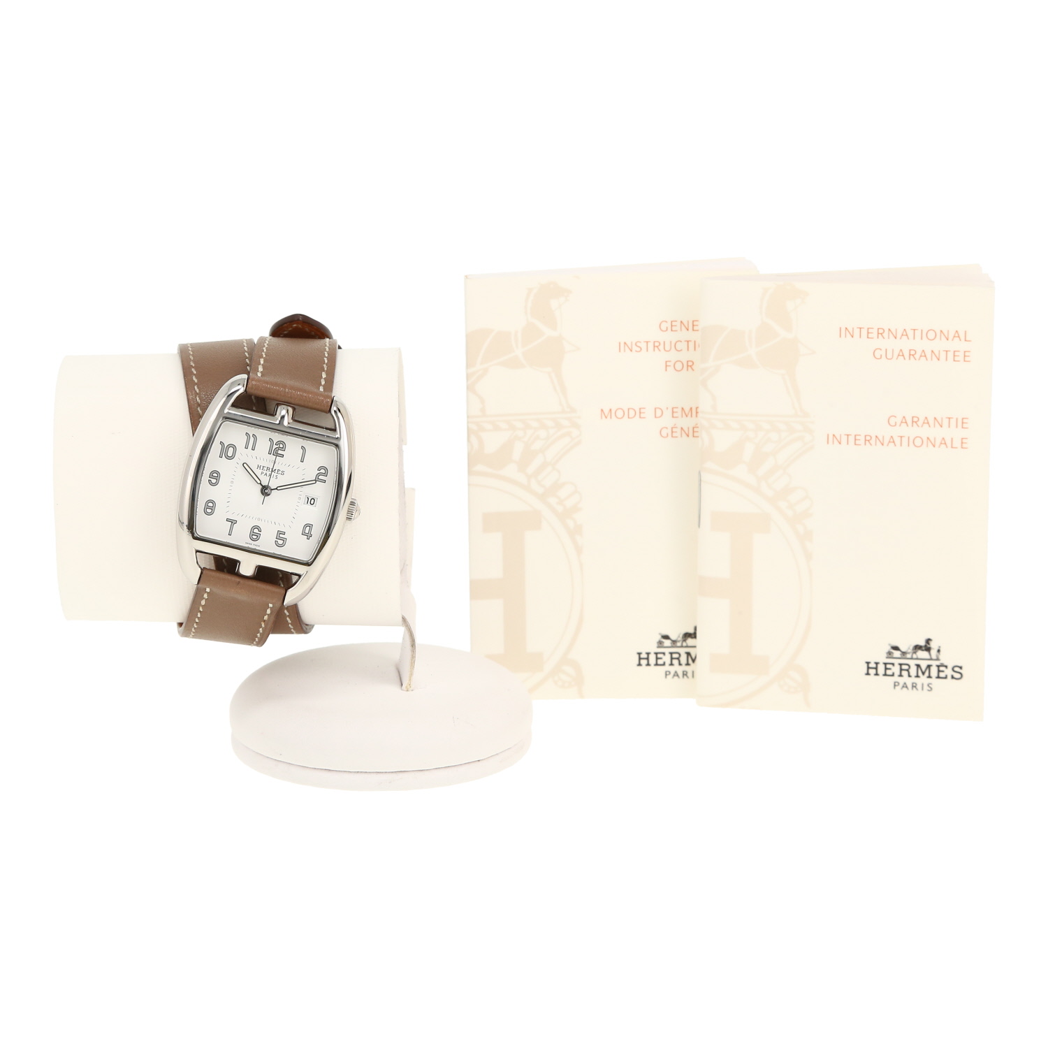 Orologio Hermès Cape Cod Tonneau in acciaio Ref: Hermès - CT1.710  Circa 2010 - Detail D2