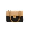 Chanel   handbag  in beige and black leather - 360 thumbnail