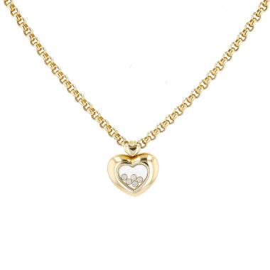 Collar Chopard Happy Diamonds de oro amarillo y diamantes