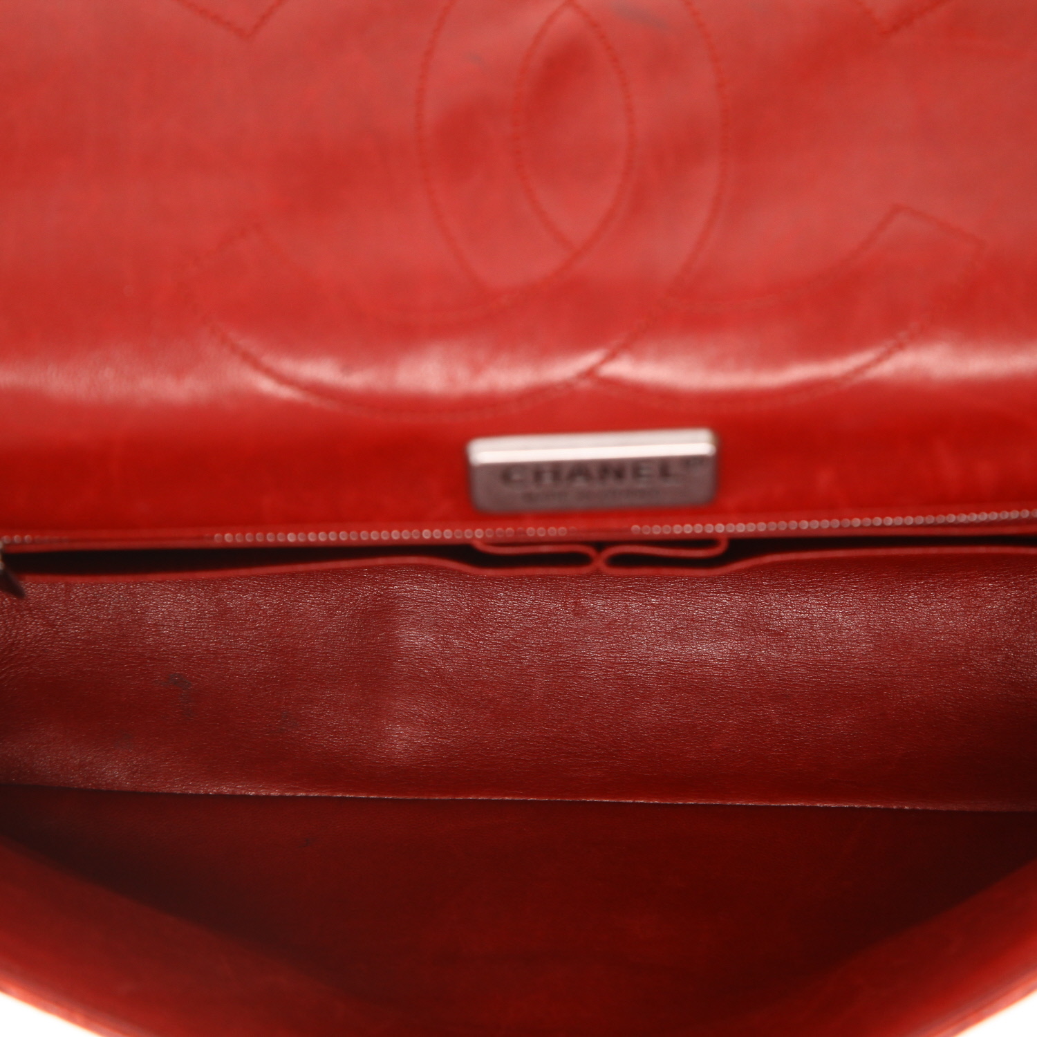 Chanel  2.55 shoulder bag  in red crocodile - Detail D3