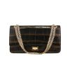 Chanel  2.55 large model  shoulder bag  in black and gold crocodile - 360 thumbnail