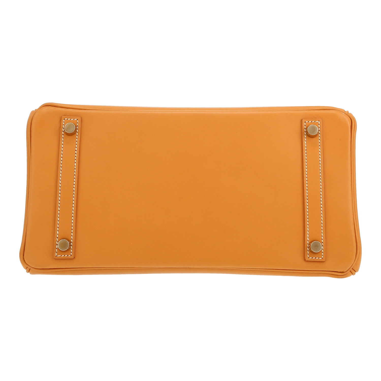 Bolso de mano Hermès  Birkin 30 cm en cuero Chamonix color oro - Detail D1