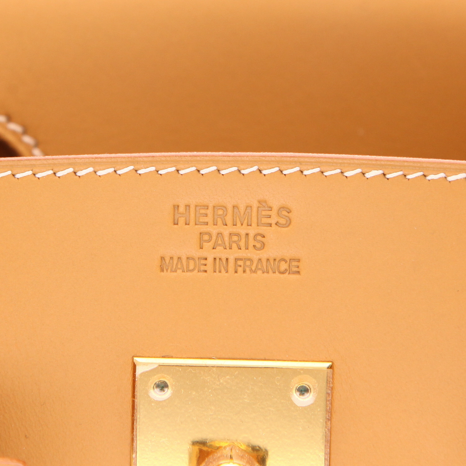 Sac à main Hermès  Birkin 30 cm en cuir Chamonix gold - Detail D2