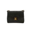 Chanel  Mini Carré shoulder bag  in black quilted leather - 360 thumbnail
