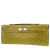 Hermès  Kelly Cut pouch  in green Chartreuse niloticus crocodile - 00pp thumbnail