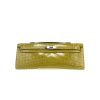 Hermès  Kelly Cut pouch  in green Chartreuse niloticus crocodile - 360 thumbnail