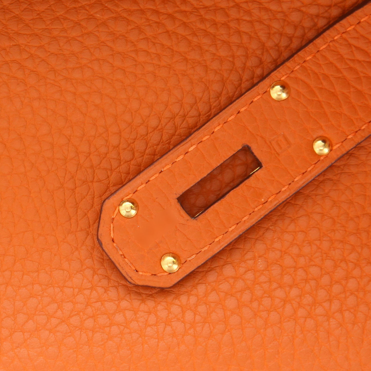 Borsa da spalla o a mano Hermès  Birkin Shoulder in pelle togo arancione - Detail D3