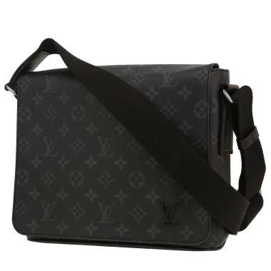 Sac bandoulière Louis Vuitton  District petit modèle  en toile monogram noire et grise