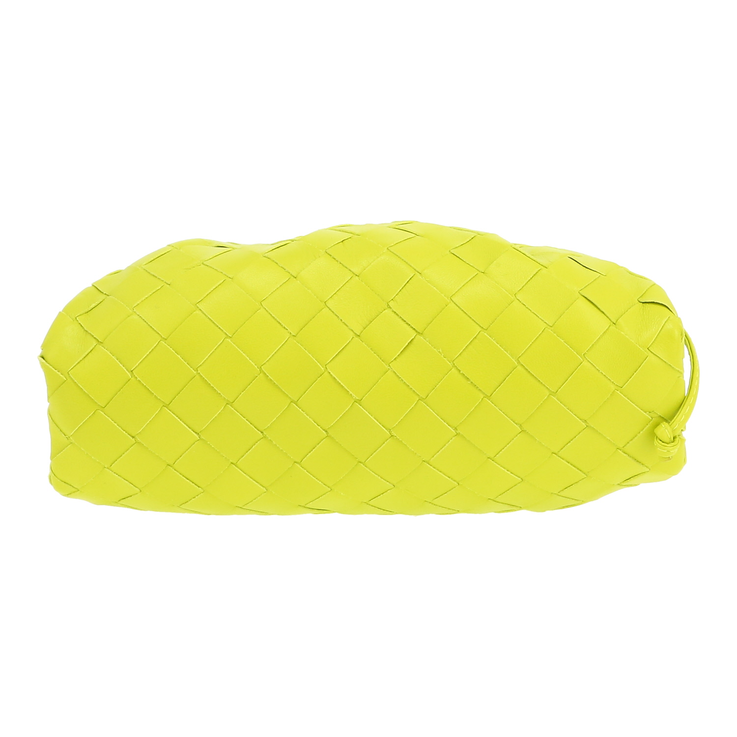 Borsa a tracolla Bottega Veneta  Pouch mini  in pelle intrecciata verde - Detail D1