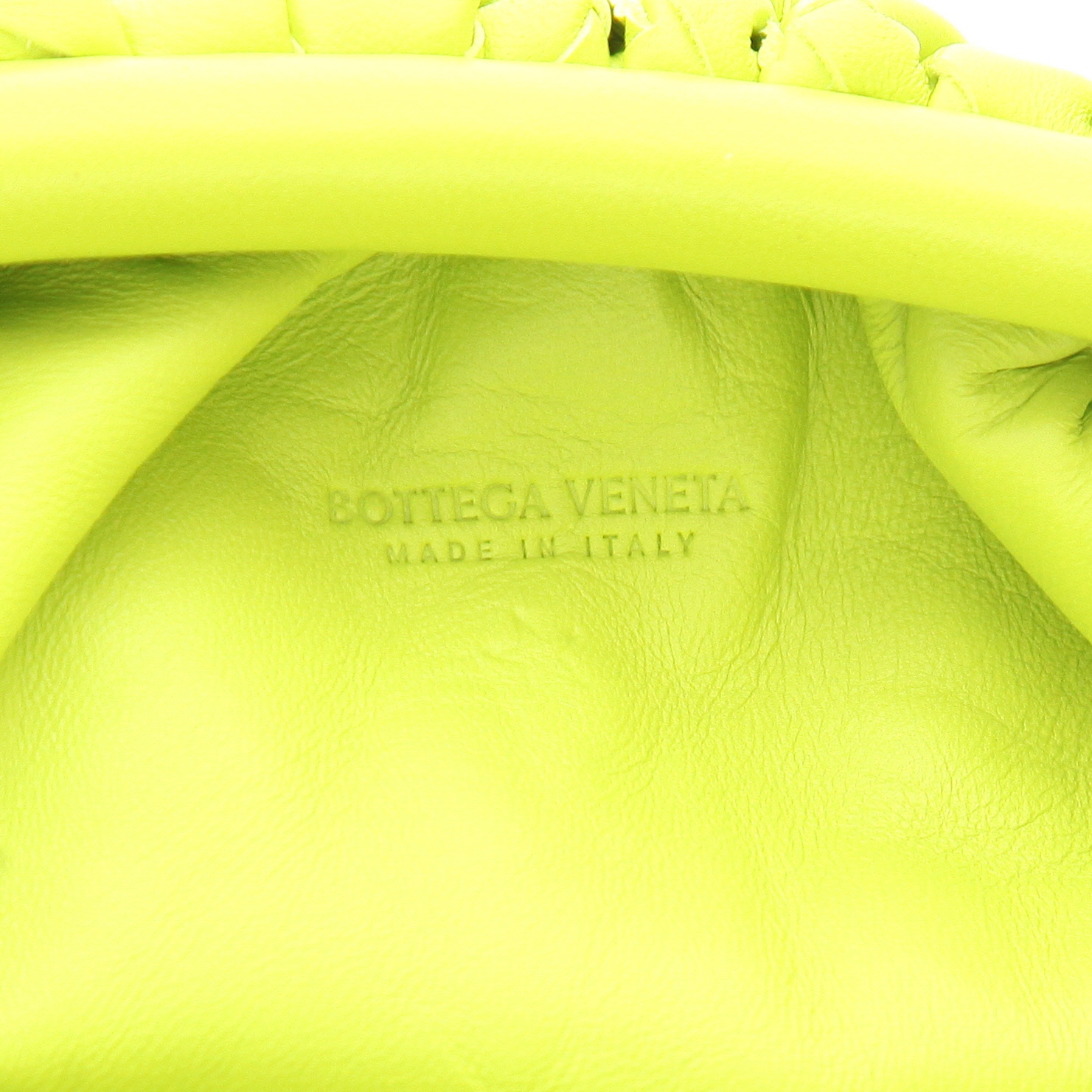 Borsa a tracolla Bottega Veneta  Pouch in pelle intrecciata verde - Detail D2