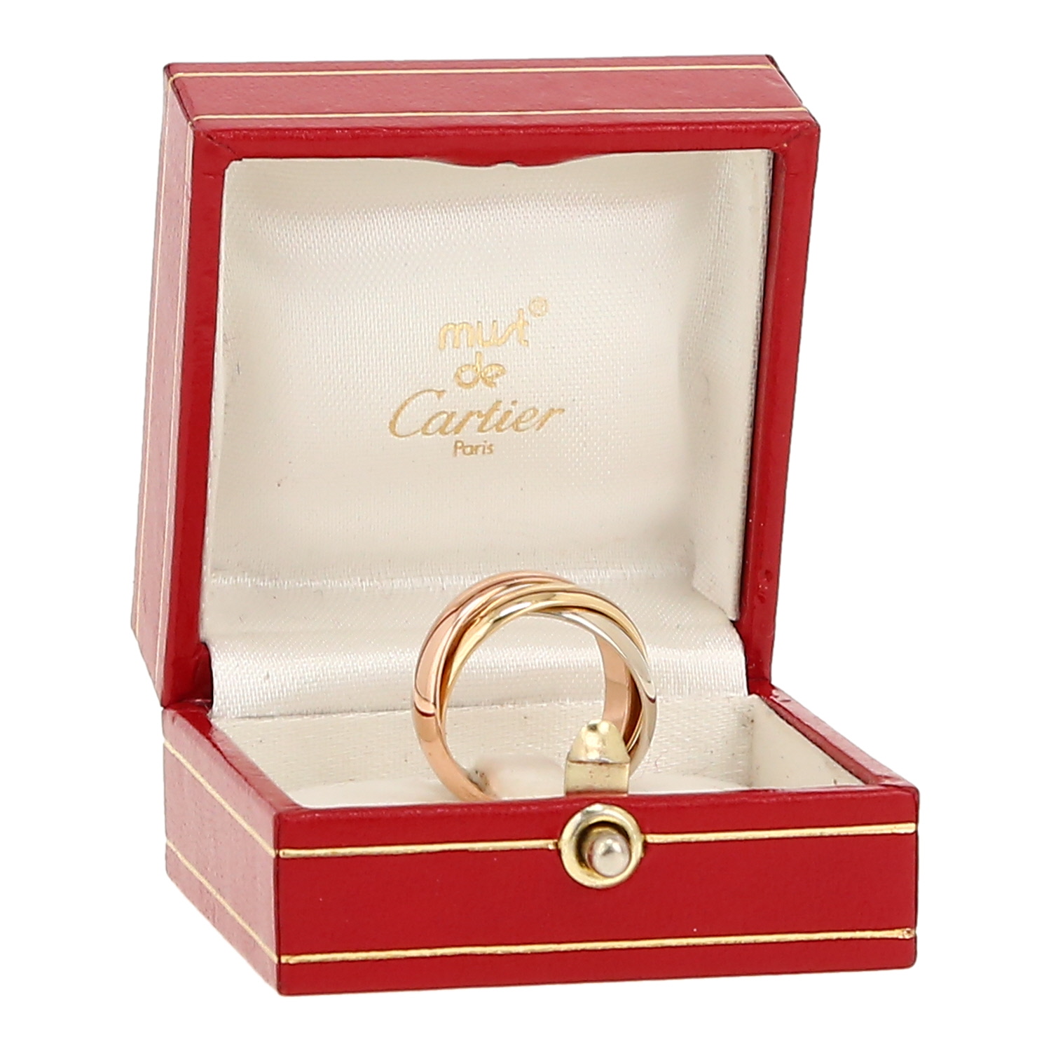 Anello Cartier Trinity "les Must de Cartier" modello medio in 3 ori - Detail D2