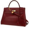 Hermès  Kelly 32 cm handbag  in burgundy box leather - 00pp thumbnail