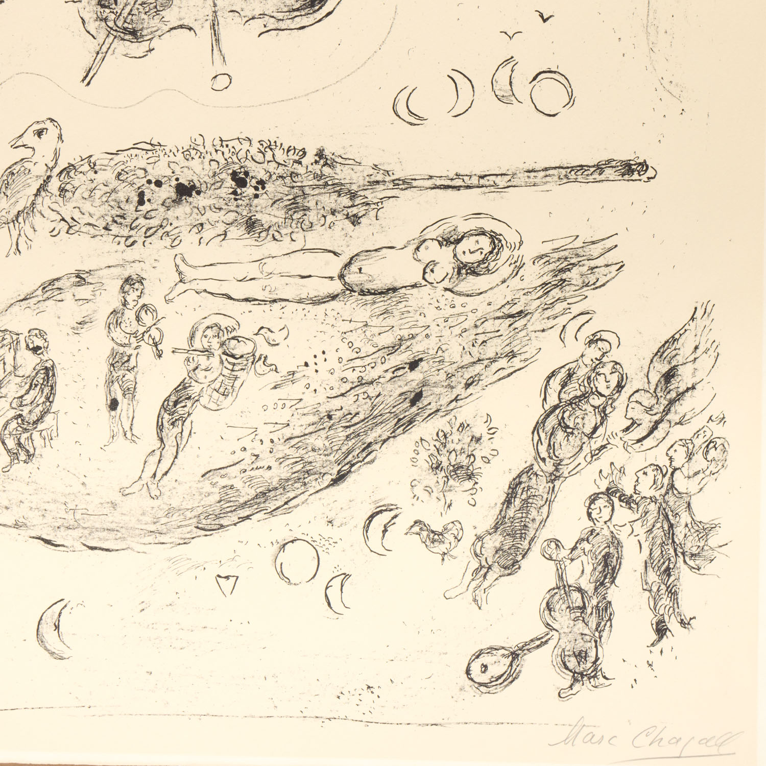 Marc Chagall (1887-1985), Hommage à Mozart - 1972 - Detail D3