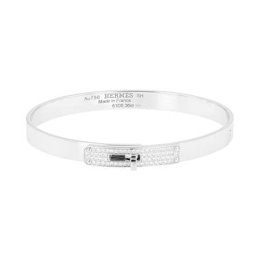 Hermès Kelly small model bracelet in white gold and diamonds