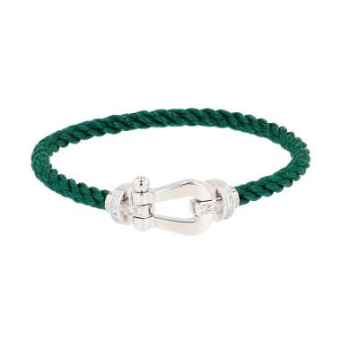 Bracelet Fred Force 10 grand modèle en or blanc et diamants