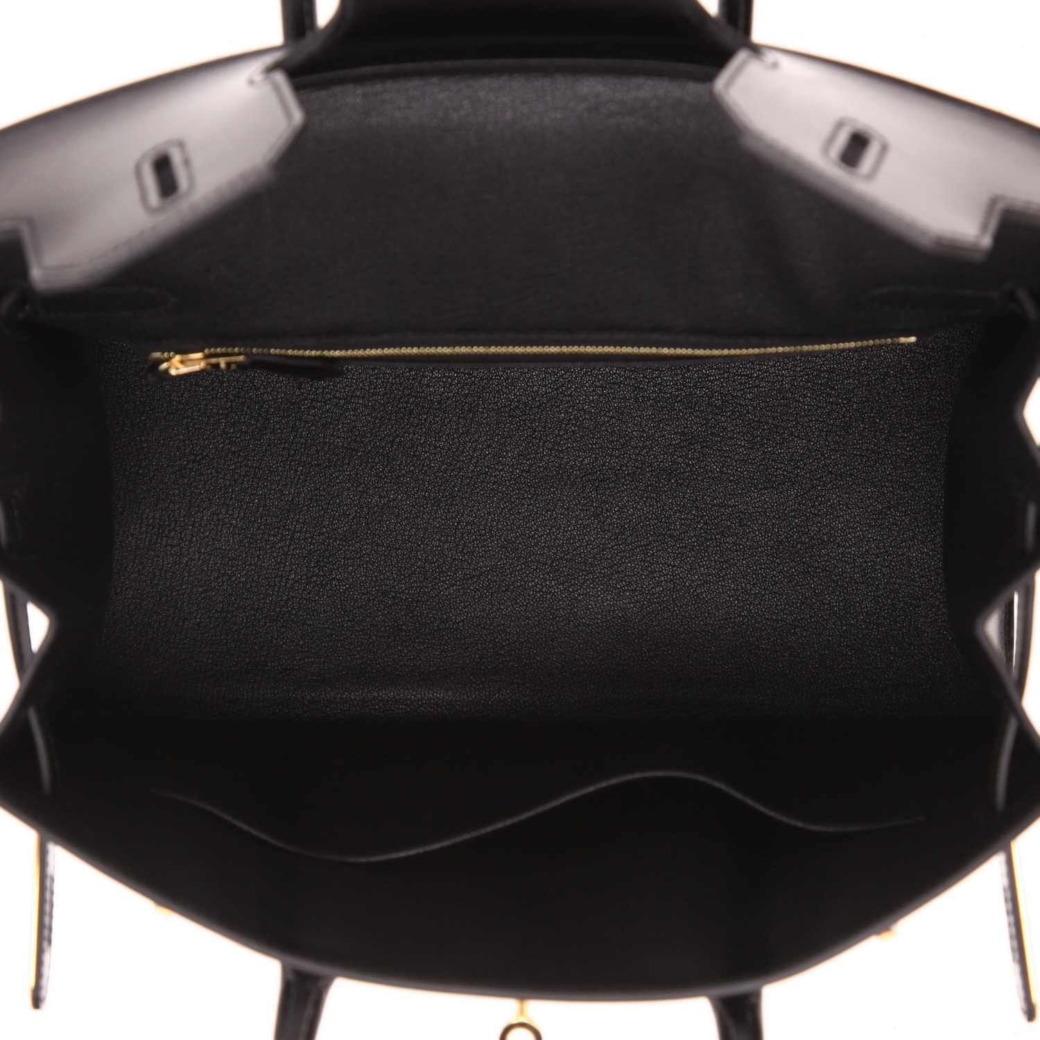 Hermès  Birkin 30 cm handbag  in black box leather - Detail D3