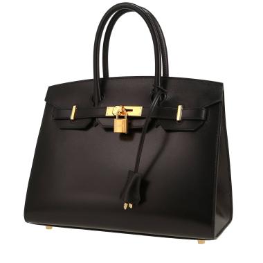 Sac à main Hermès  Birkin 30 cm en cuir box noir