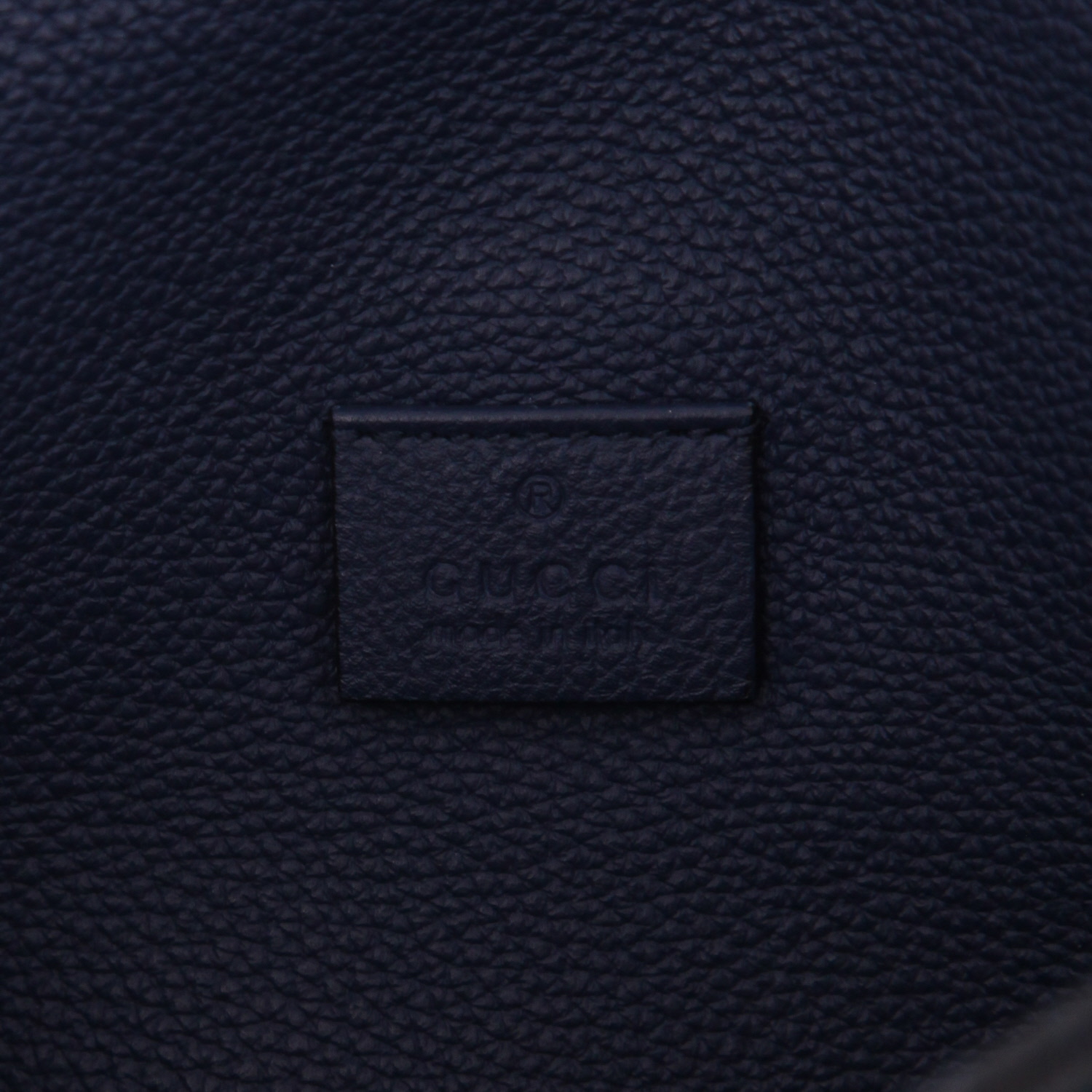 Gucci  Jackie Soft shoulder bag  in blue grained leather - Detail D2
