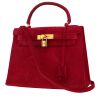 Hermès  Kelly 28 cm handbag  in raspberry pink doblis calfskin - 00pp thumbnail