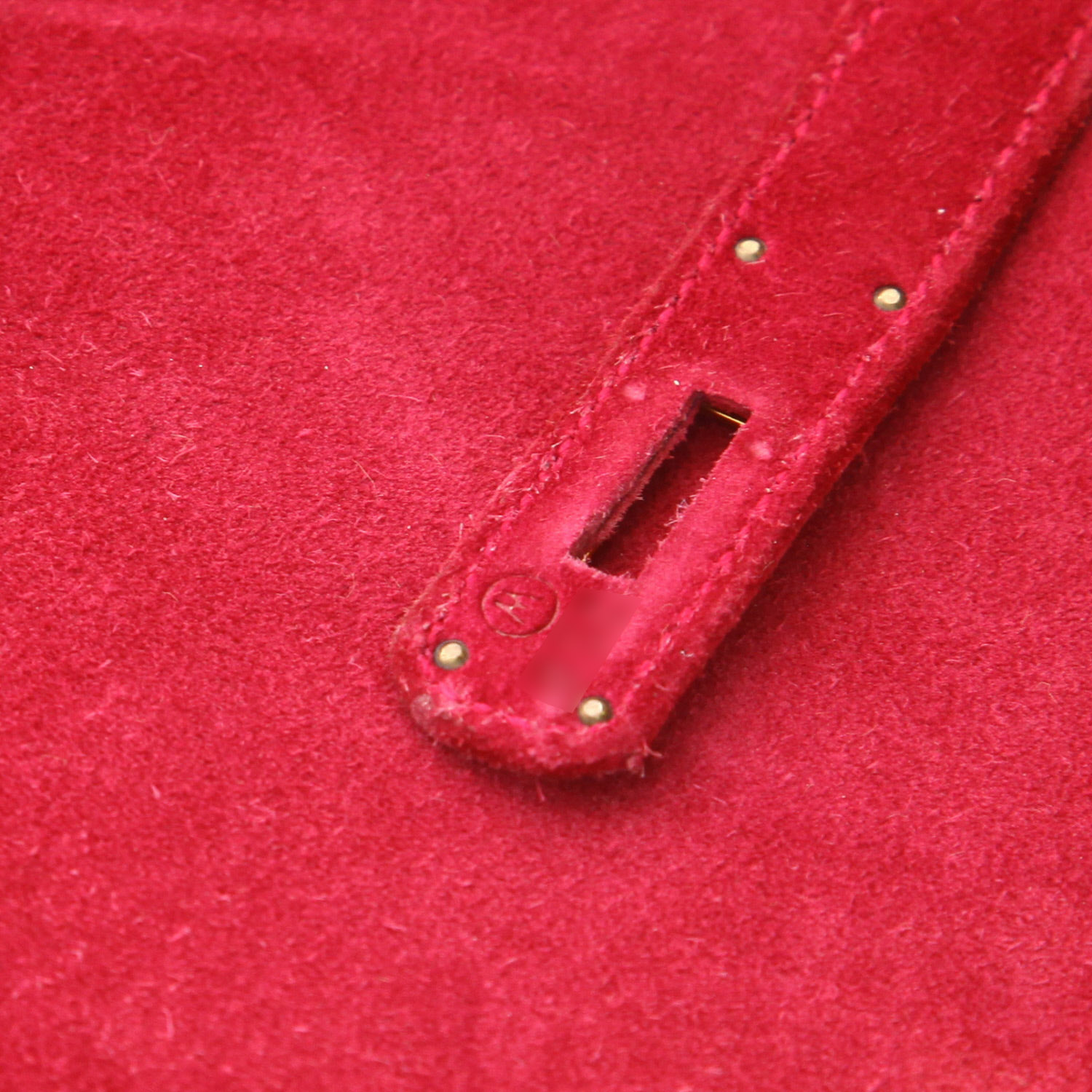 Sac à main Hermès  Kelly 28 cm en veau doblis rose-framboise - Detail D4