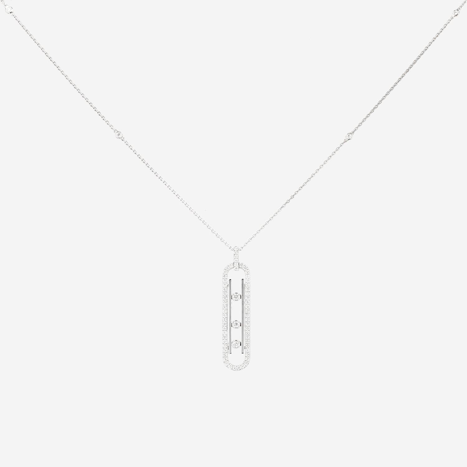 Messika Move necklace in white gold and diamonds