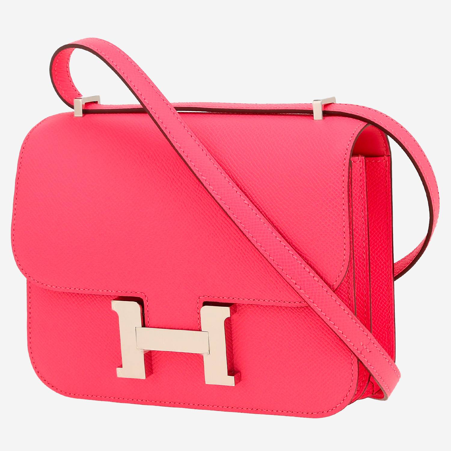Sac à main Hermès  Constance en cuir epsom rose