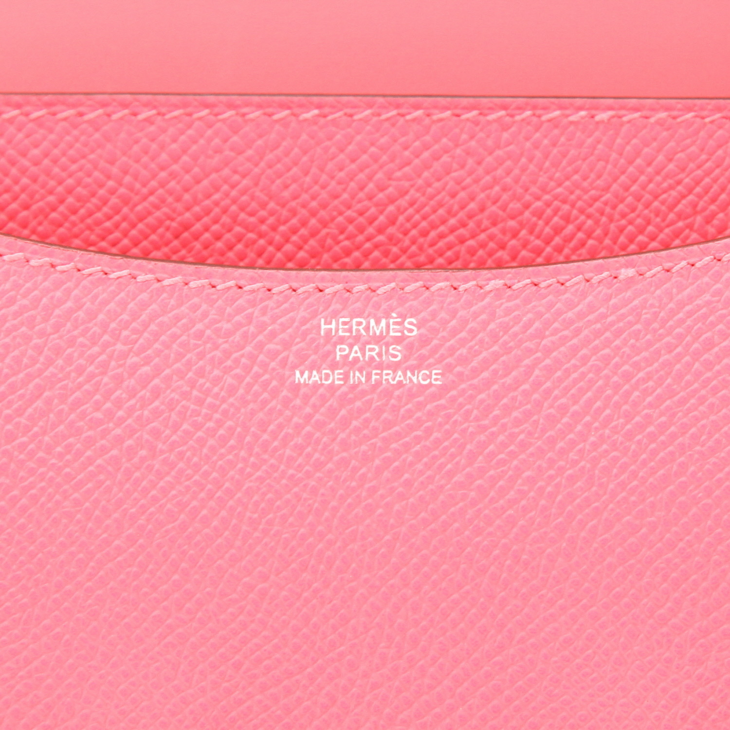 Hermès  Constance handbag  in pink epsom leather - Detail D2