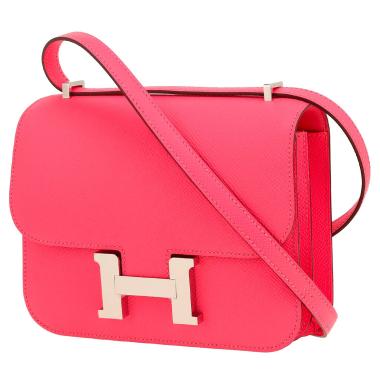 Borsa Hermès  Constance in pelle Epsom rosa