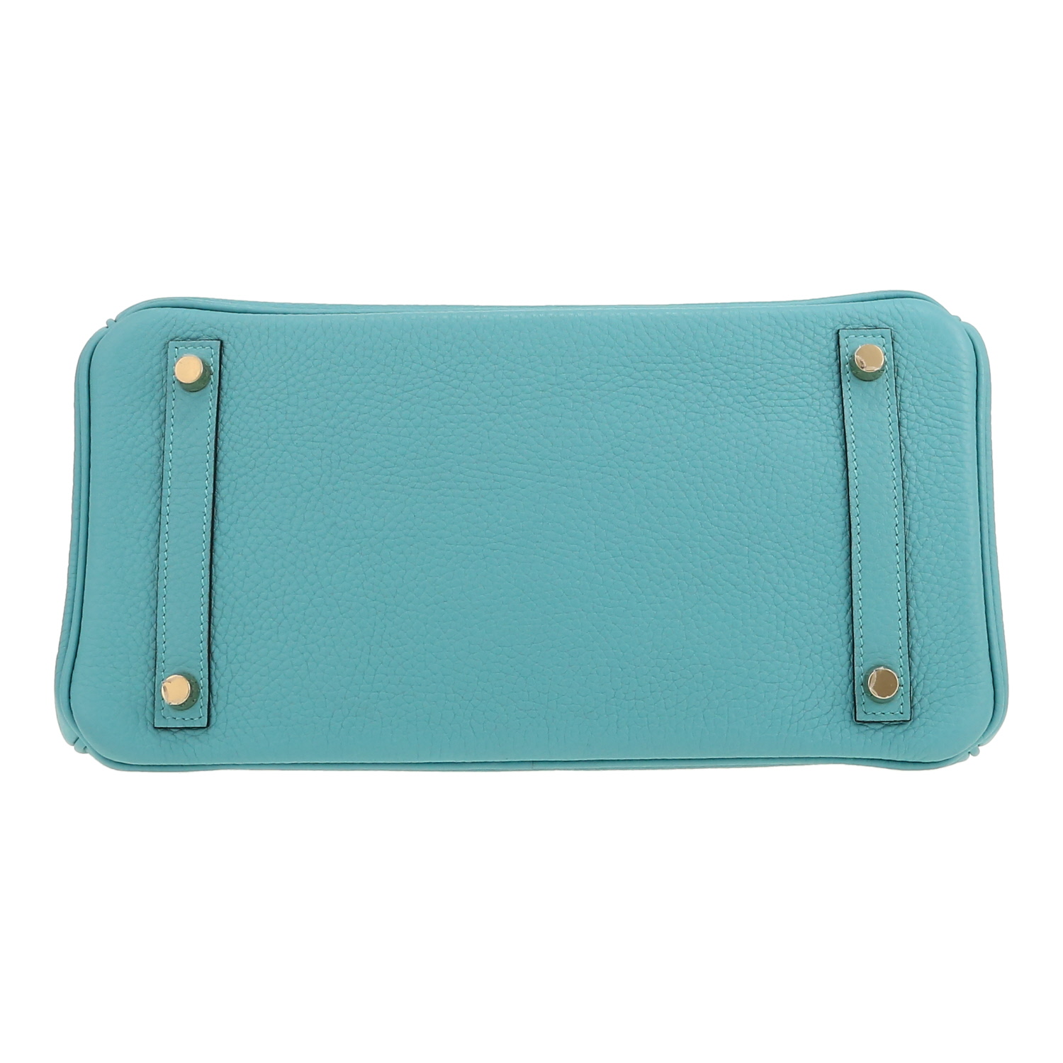 Borsa Hermès  Birkin 30 cm in pelle togo blu Zaffiro - Detail D1