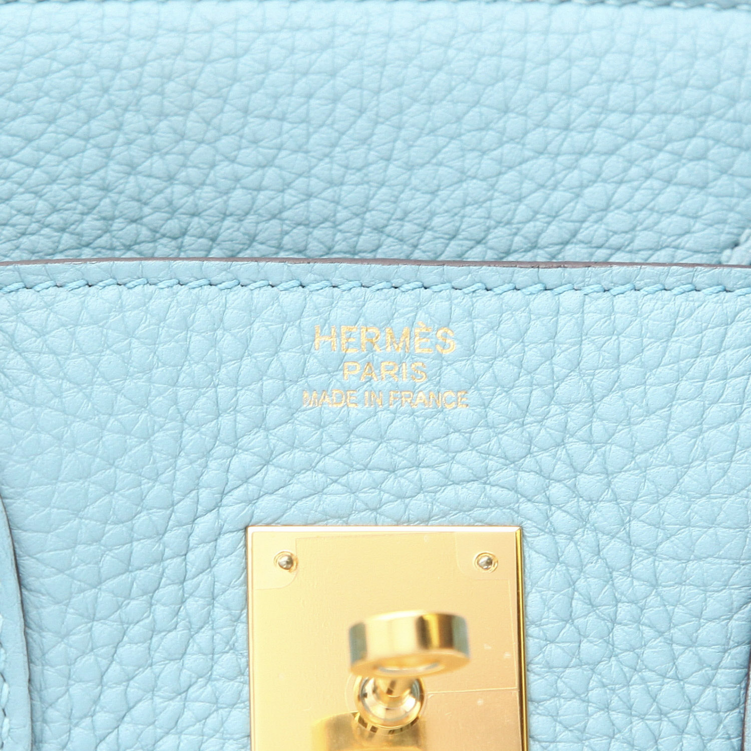 Sac à main Hermès  Birkin 30 cm en cuir togo Bleu Saphir - Detail D2