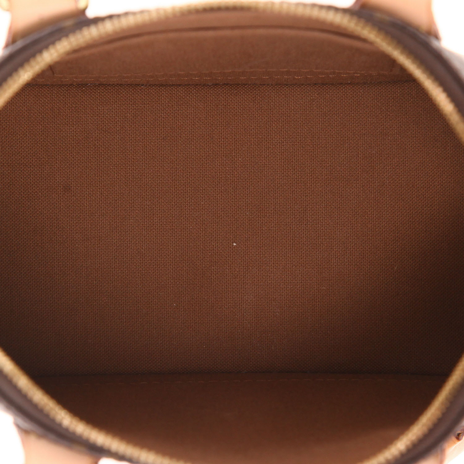 Bolso bandolera Louis Vuitton  Alma BB en lona Monogram marrón y cuero natural - Detail D3