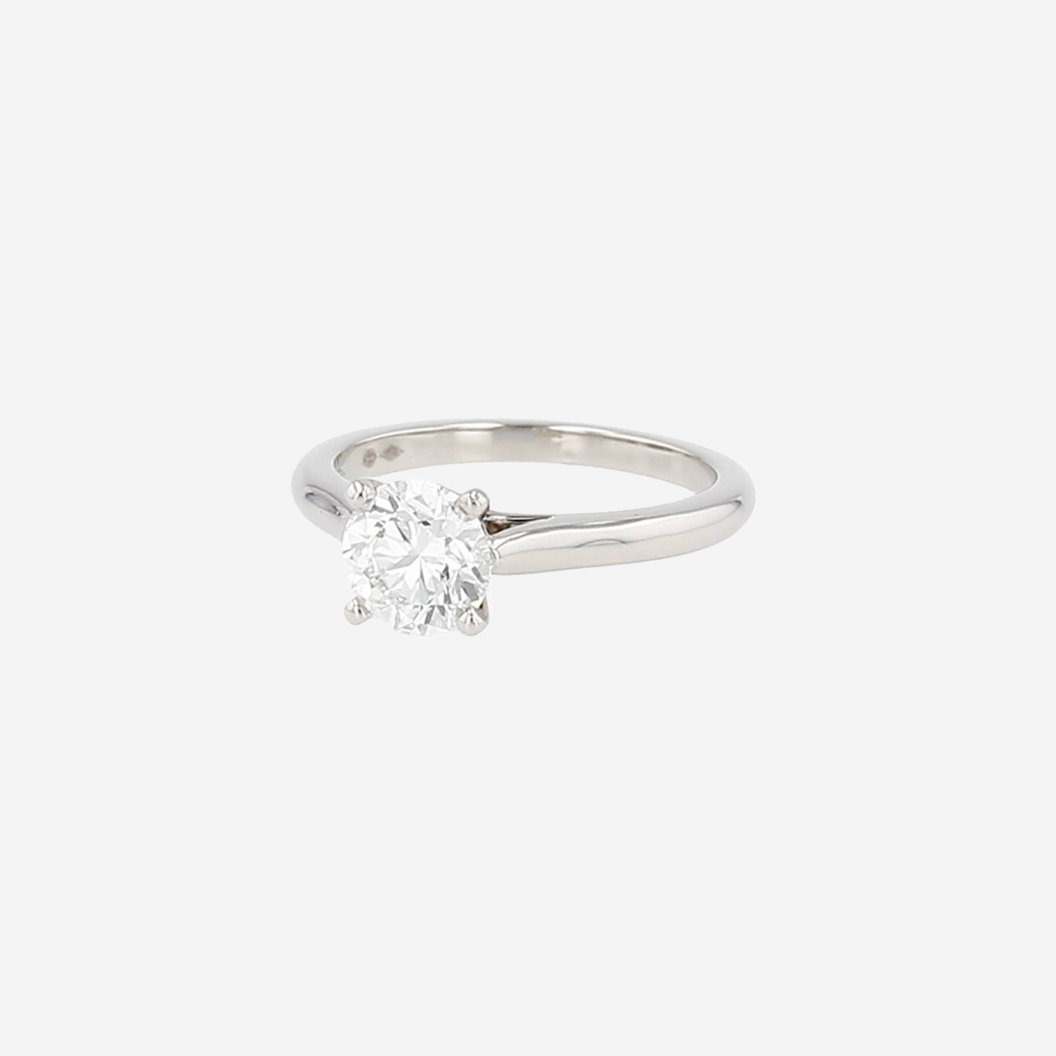 Cartier 1895 solitaire ring in platinium and diamond