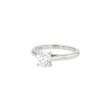 Bague solitaire Cartier 1895 en platine et diamant
