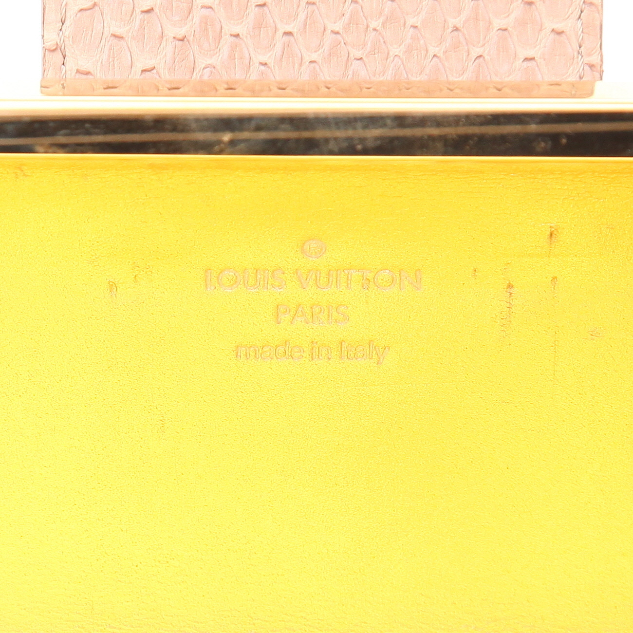 Pochette da sera Louis Vuitton   in pitone rosa - Detail D2