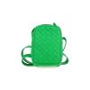 Borsa a tracolla Bottega Veneta   mini  in pelle intrecciata verde e pelle verde - 360 thumbnail