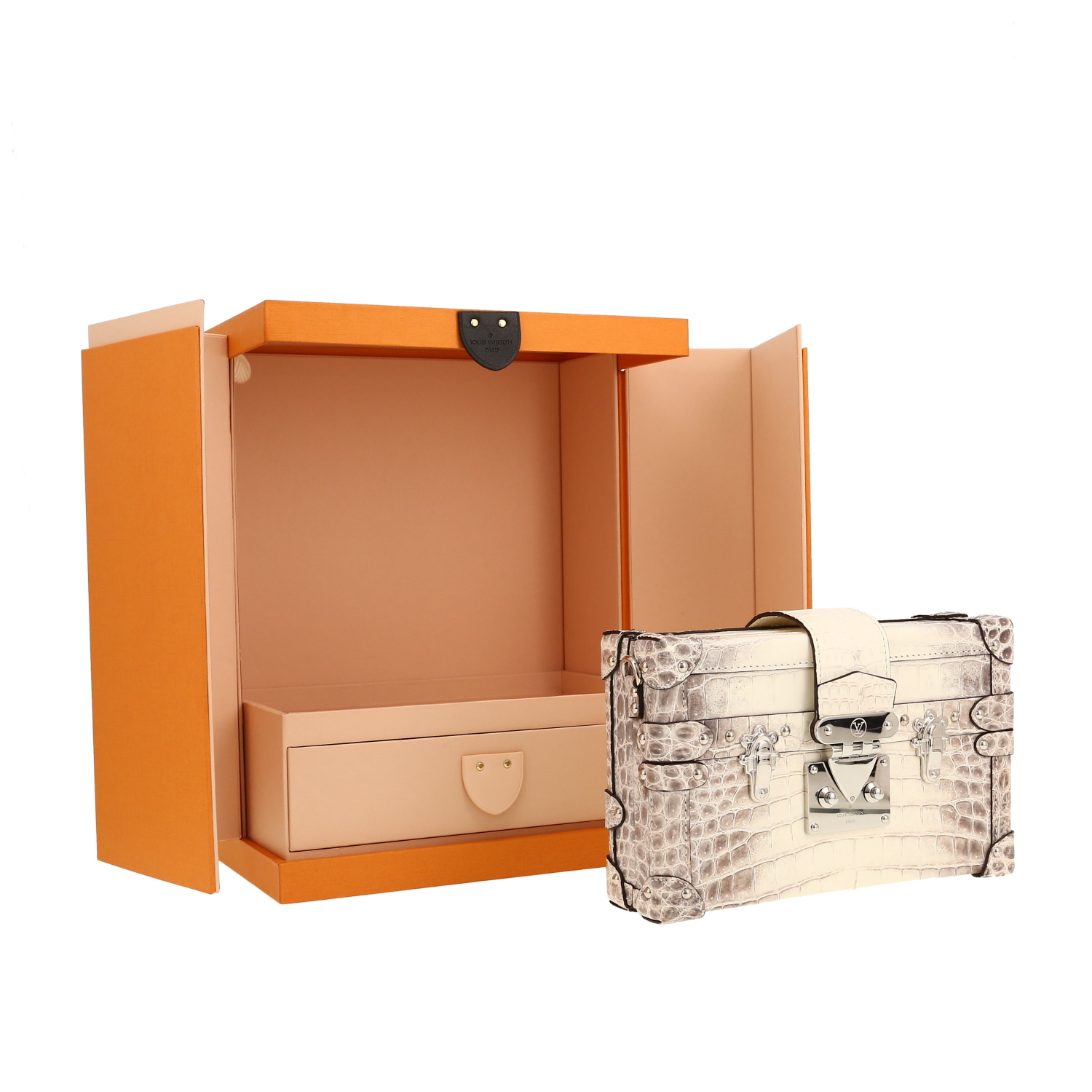Malle Louis Vuitton  Petite Malle  Himalaya en crocodile niloticus blanc - Detail D4