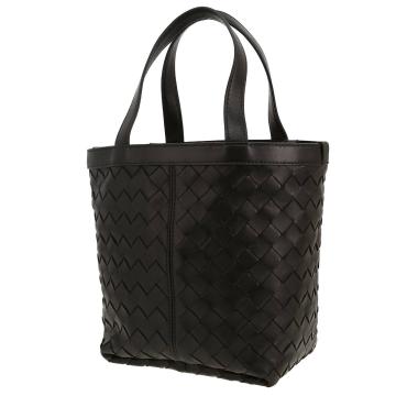 Sac à main Bottega Veneta  Flip Flap en cuir intrecciato noir
