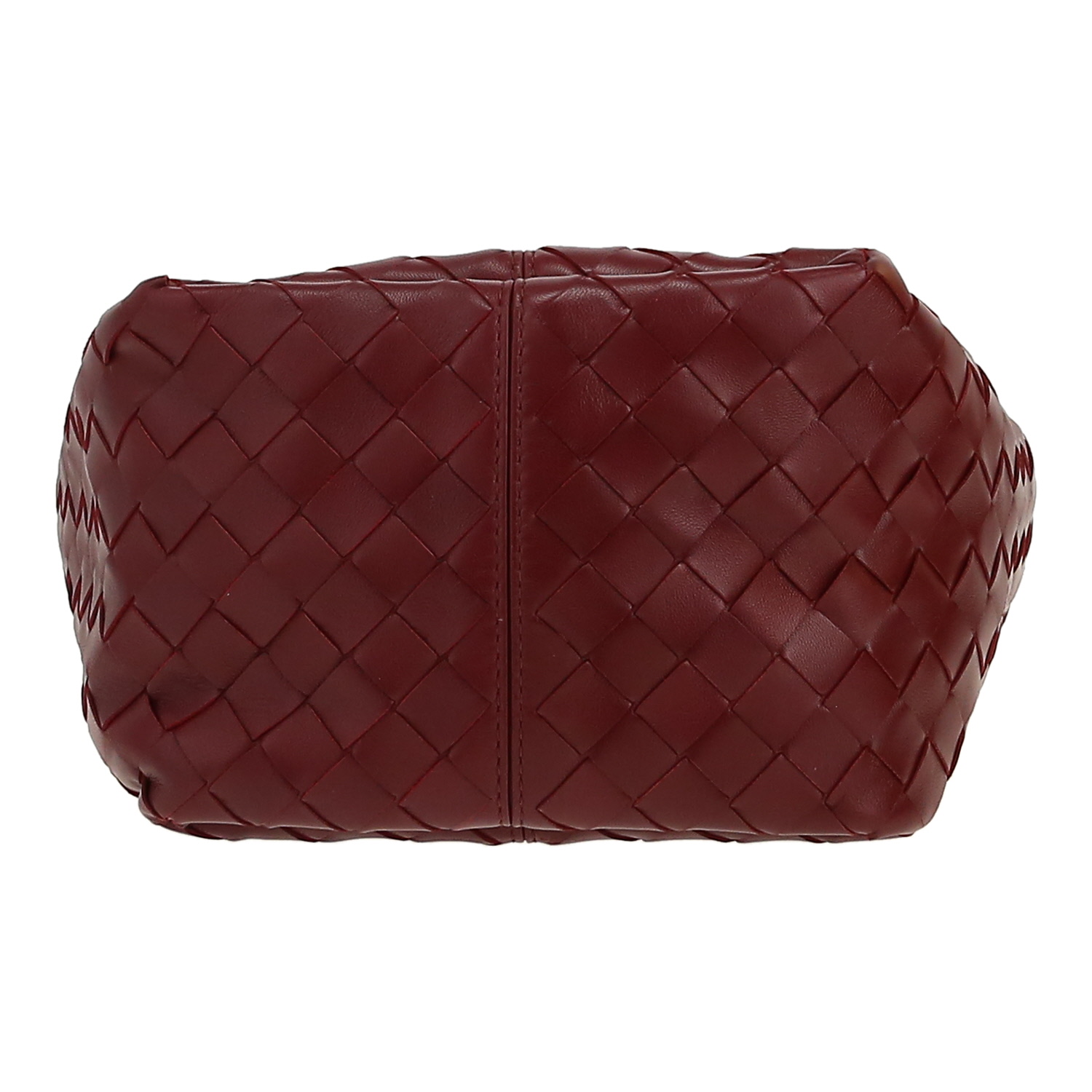 Bottega Veneta  Flip Flap handbag  in burgundy intrecciato leather - Detail D1