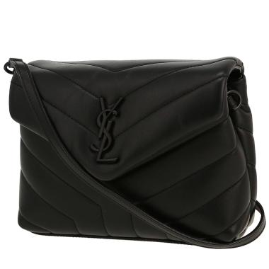 Borsa a tracolla Saint Laurent  Toy Loulou in pelle trapuntata nera
