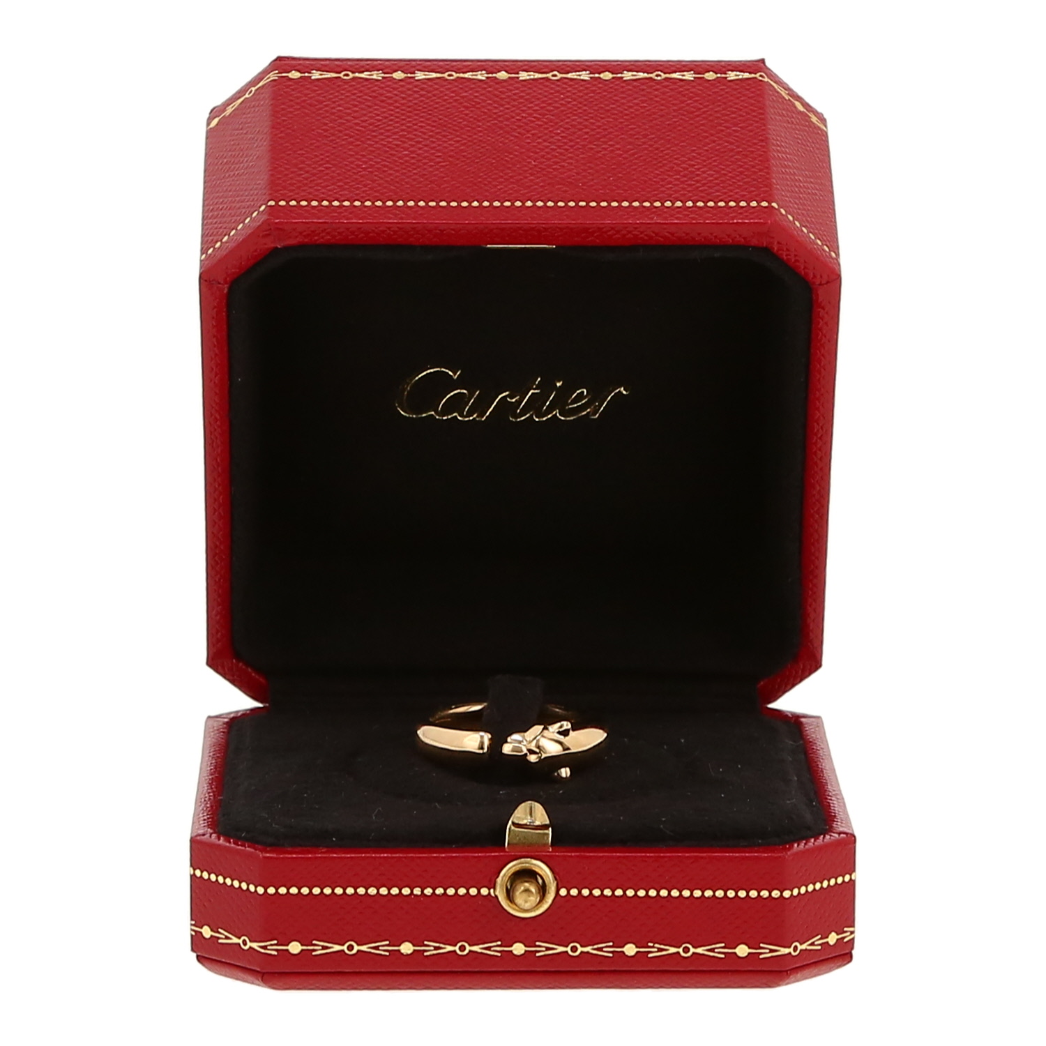 Bague Cartier Panthère en or jaune, tsavorites et onyx - Detail D2