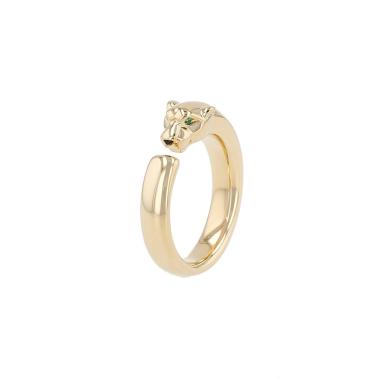 Cartier Panthère ring in yellow gold, tsavorites and onyx