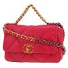 Chanel  19 shoulder bag  in pink quilted leather - 00pp thumbnail