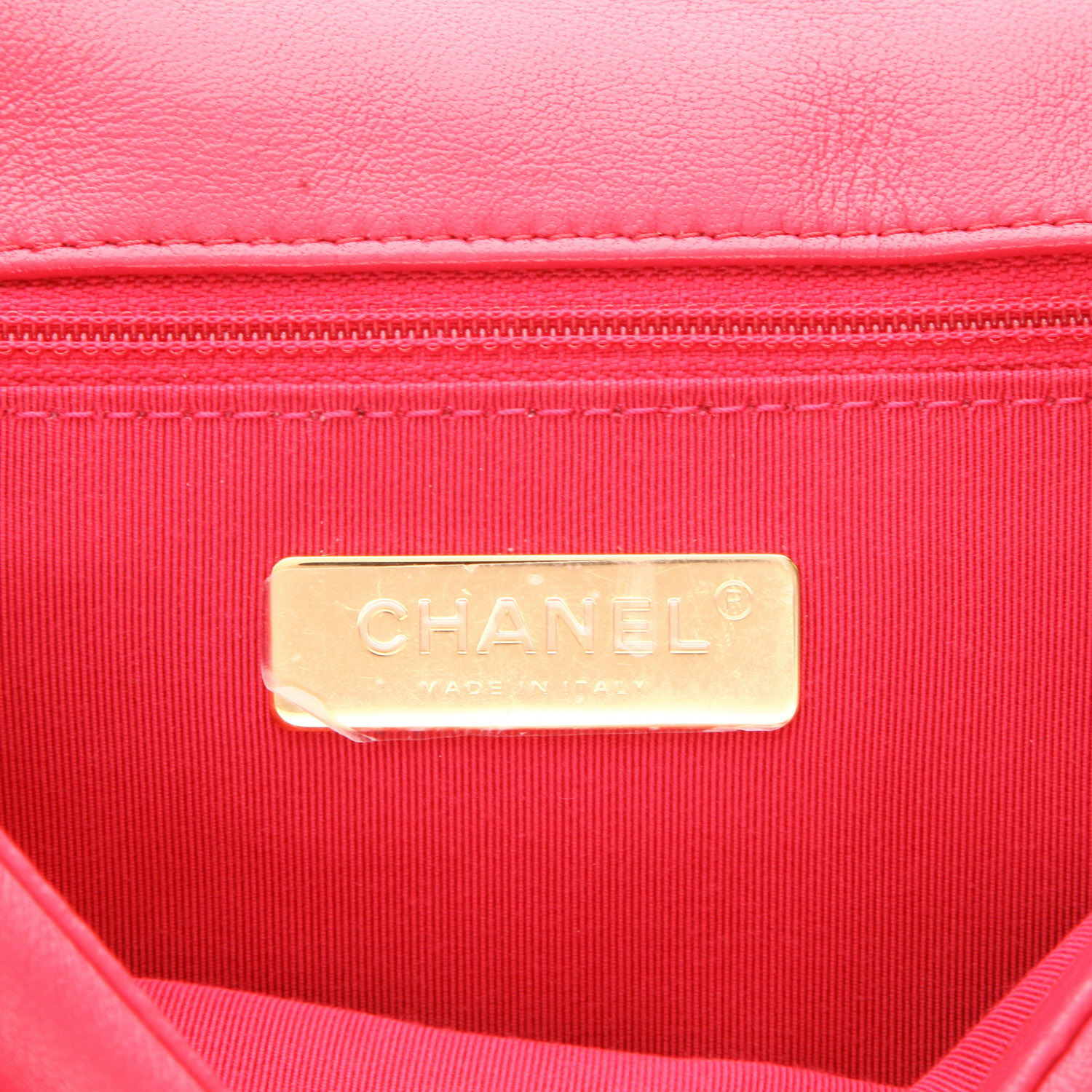 Borsa a tracolla Chanel  19 in pelle trapuntata rosa - Detail D2