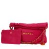 Chanel  22 shopping bag  in pink quilted leather - 00pp thumbnail