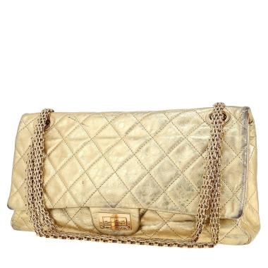 Bolso bandolera Chanel  2.55 en cuero acolchado dorado