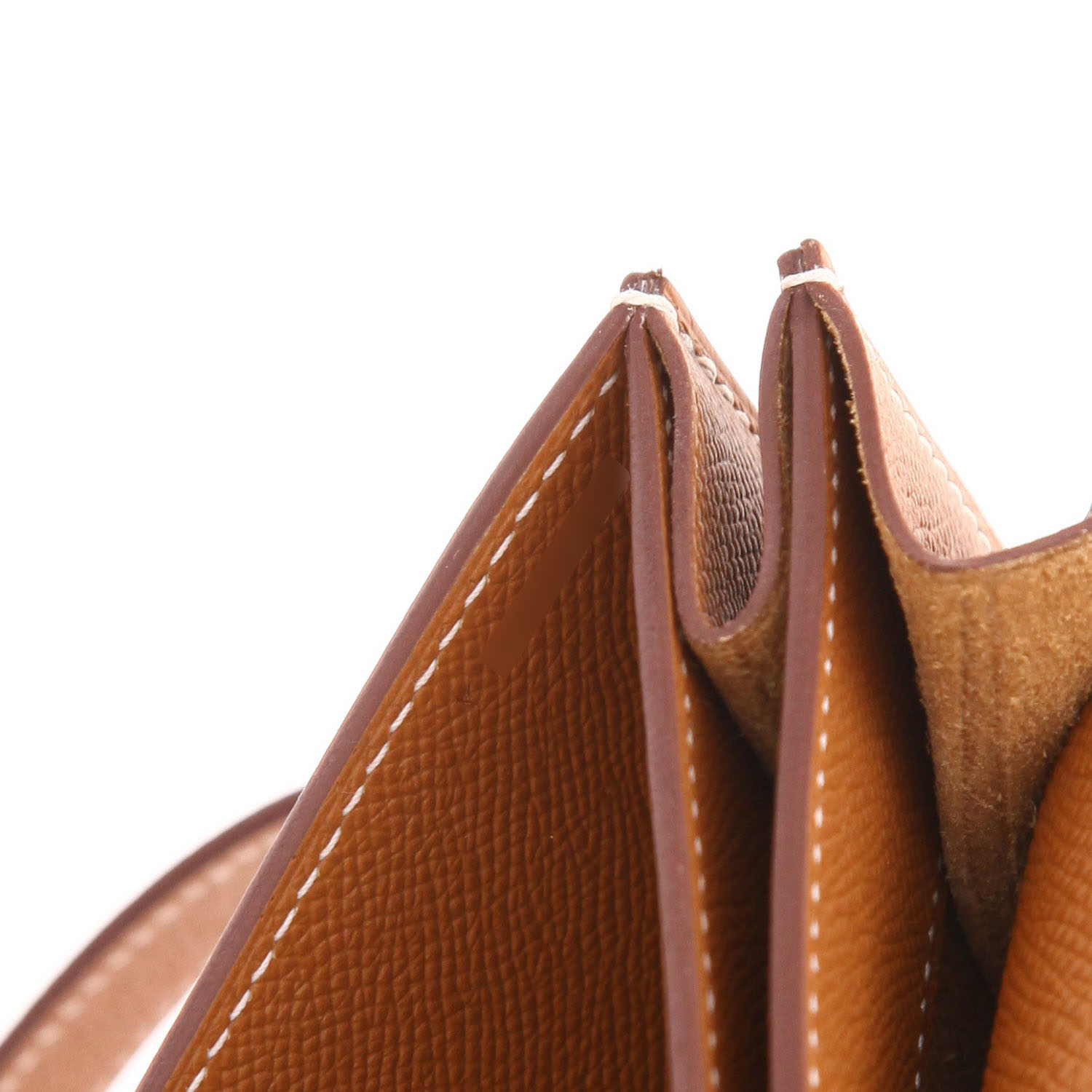 Porta-documentos Hermès  Kelly Dépêches en cuero epsom color oro - Detail D4