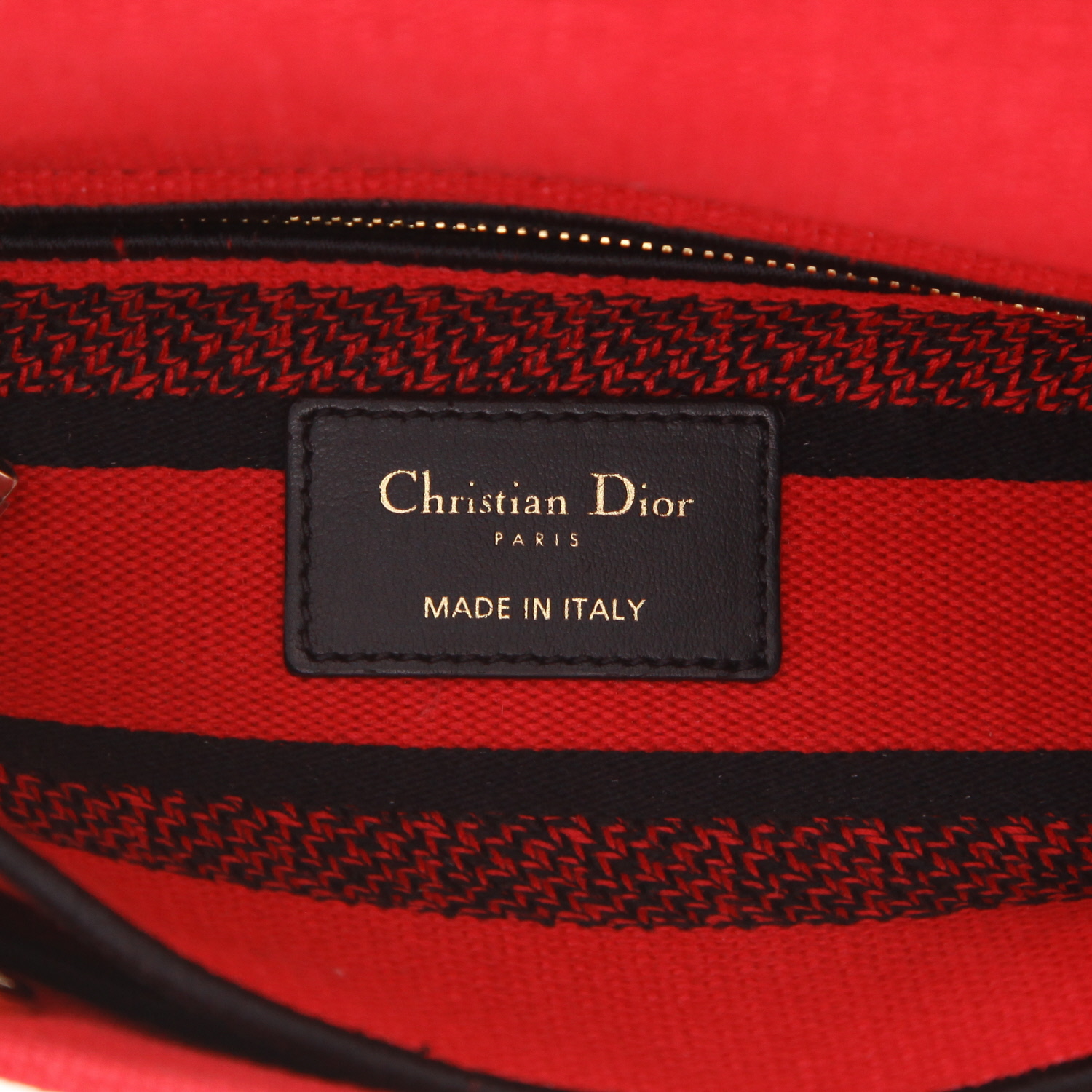 Dior  Lady D-Lite handbag  in pink canvas - Detail D2