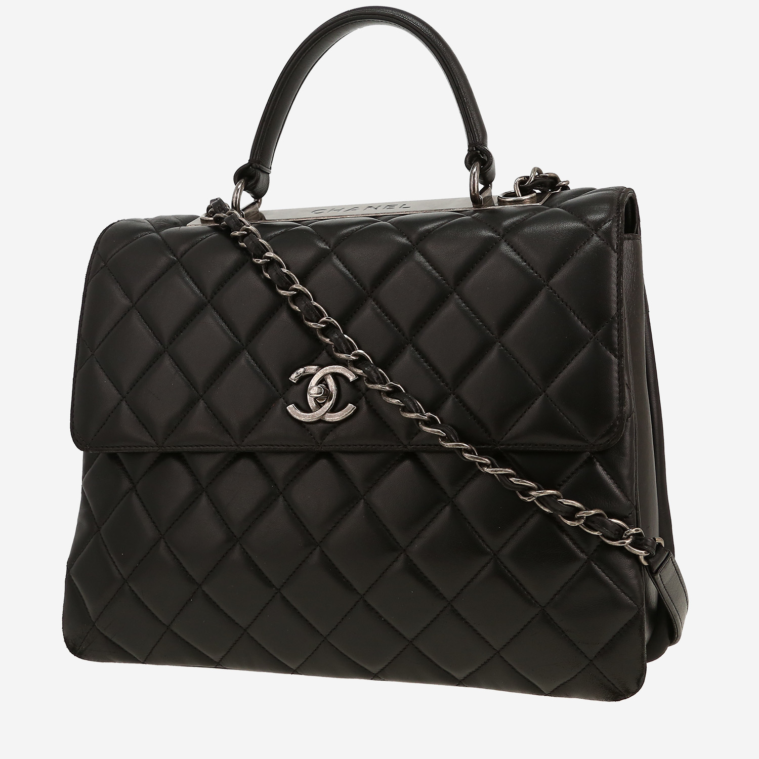 Bolso de mano Chanel  Trendy CC en cuero acolchado negro