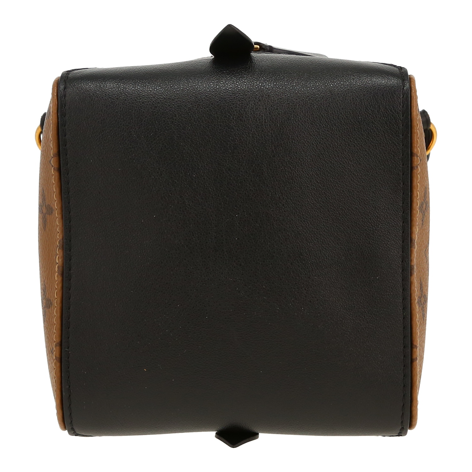 Sac à main Louis Vuitton  Square Bag en toile monogram marron et cuir noir - Detail D1