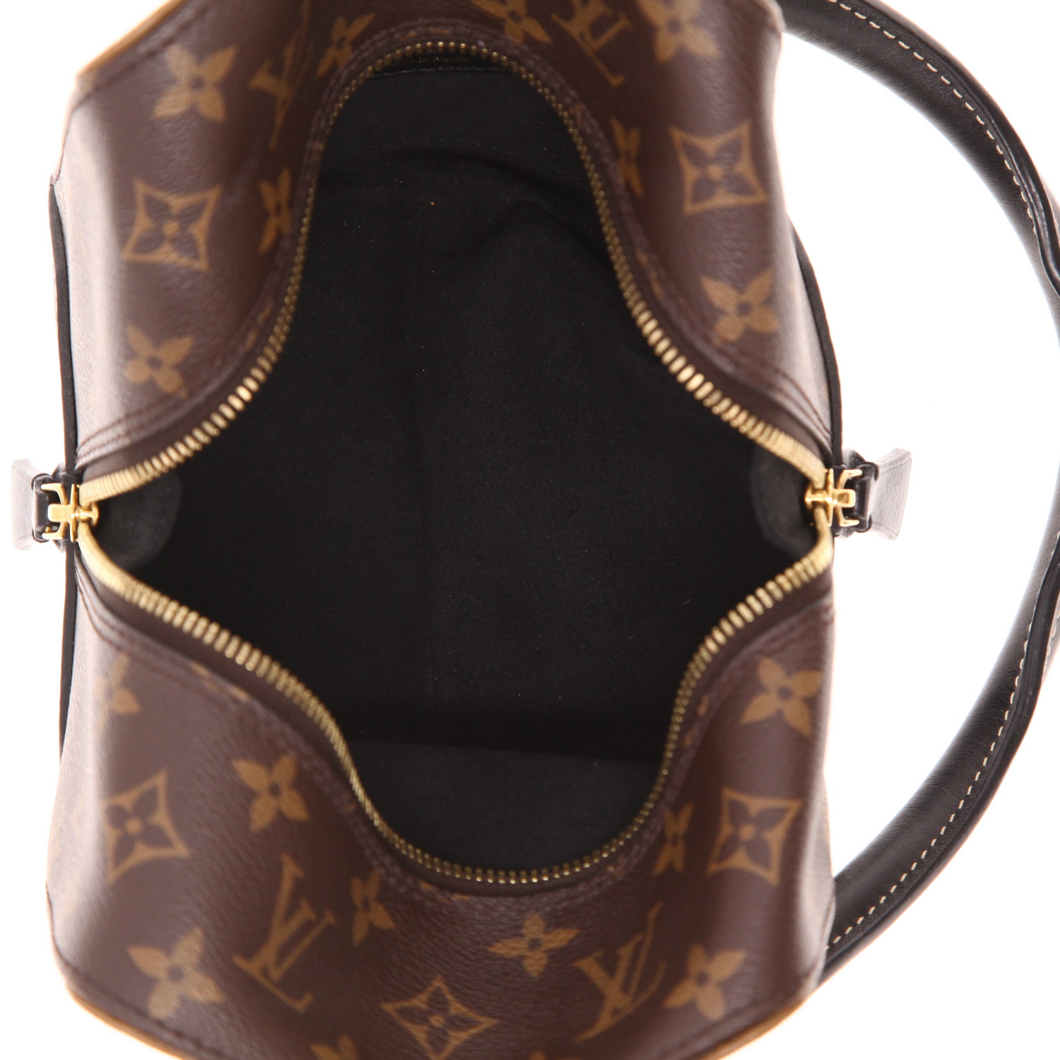 Sac à main Louis Vuitton  Square Bag en toile monogram marron et cuir noir - Detail D3